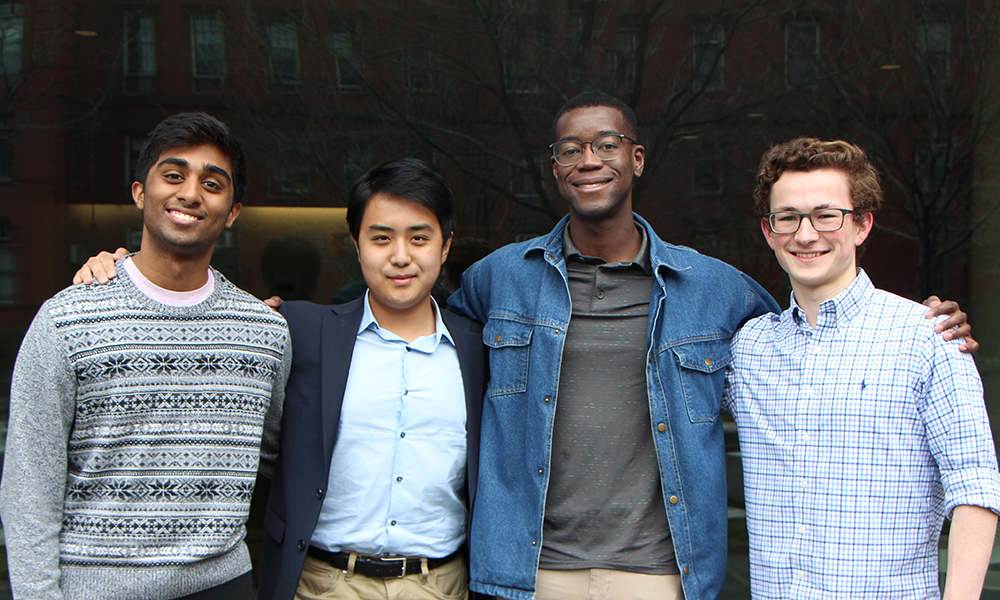 (l to r) Srihari Ganesh, Alexander Chen, Clarence Ndubisi, and Will Nickols