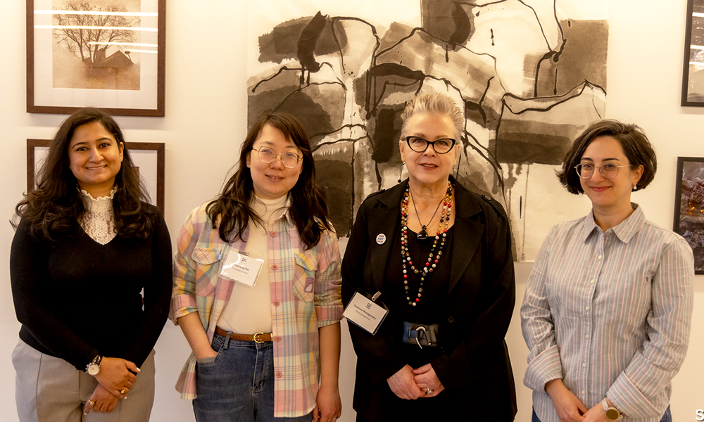 (l to r) Neha Karlupia, Xiaomeng Han, Suzanne Montgomery, and Haleh Fotowat